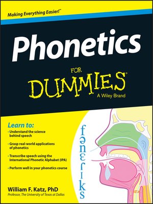 cover image of Phonetics For Dummies